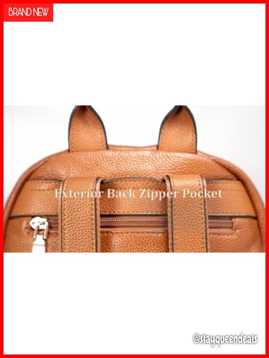 Genuine Leather Backpack Purse Medium Soft Daypack Adjustable Straps